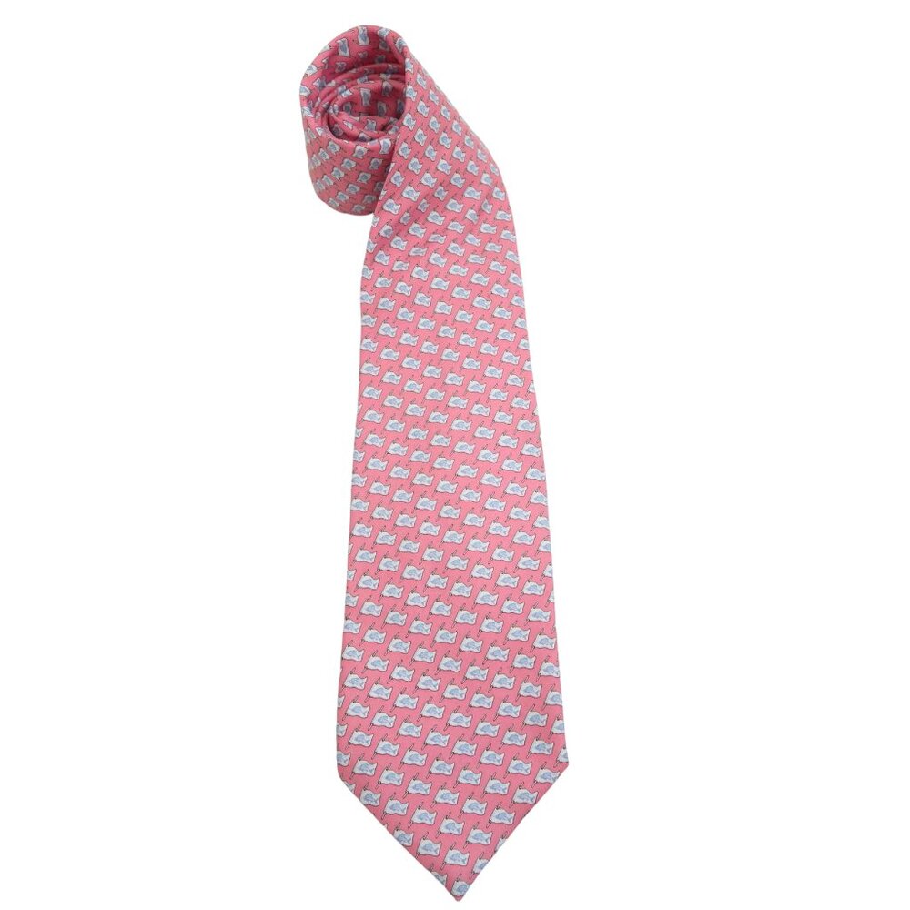 VINEYARD VINES Fish Flag print silk tie